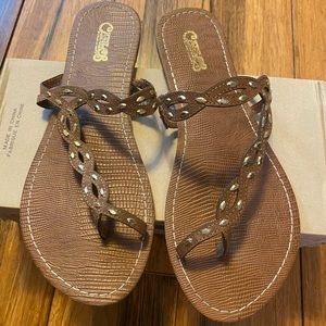brown CARLOS SANTANA sandals